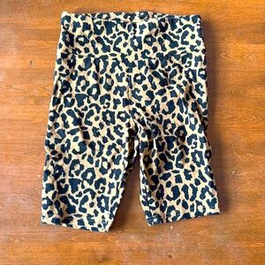 Cheetah print bike shorts